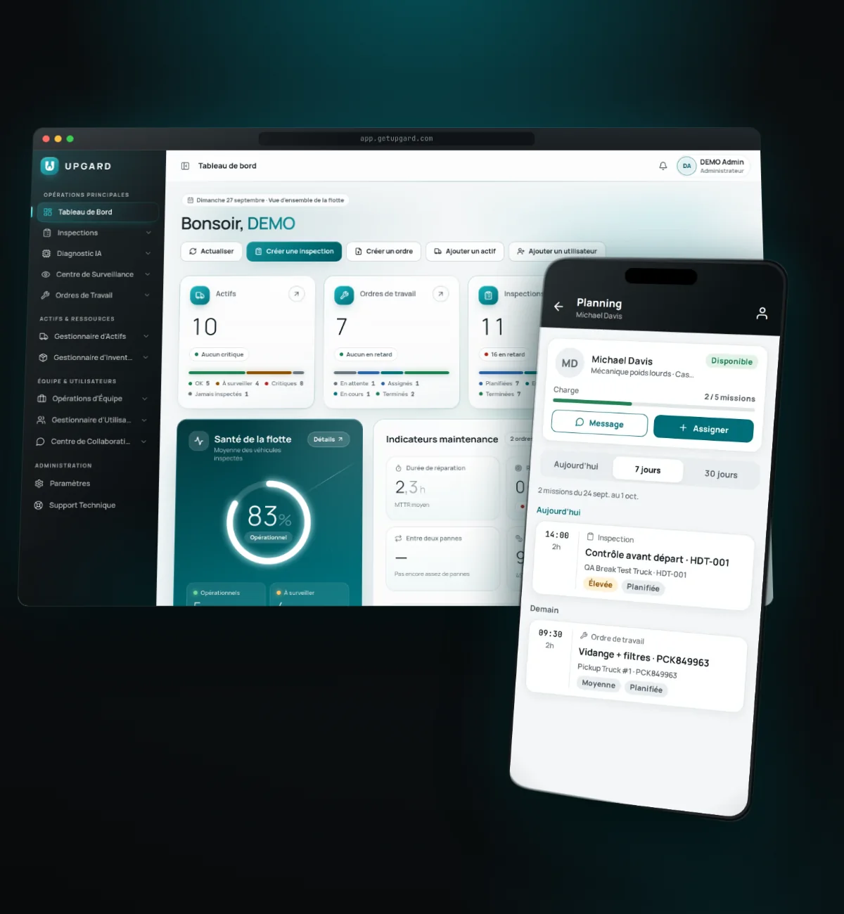 Illustration du déploiement et de la configuration UPGARD